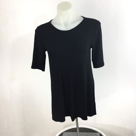 Limited Collection Womens Sz XS Solid Black Top - Picture 1 of 8